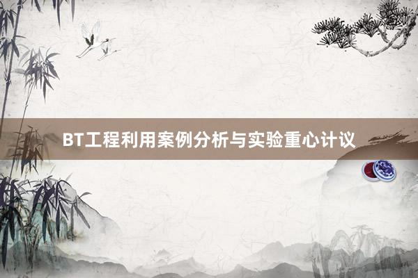 BT工程利用案例分析与实验重心计议